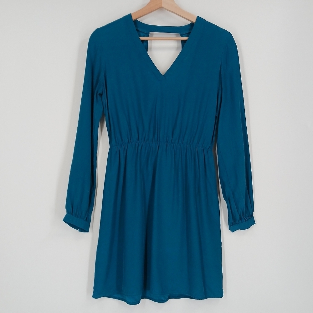 Amanda Uprichard Silk Long Sleeve Dress